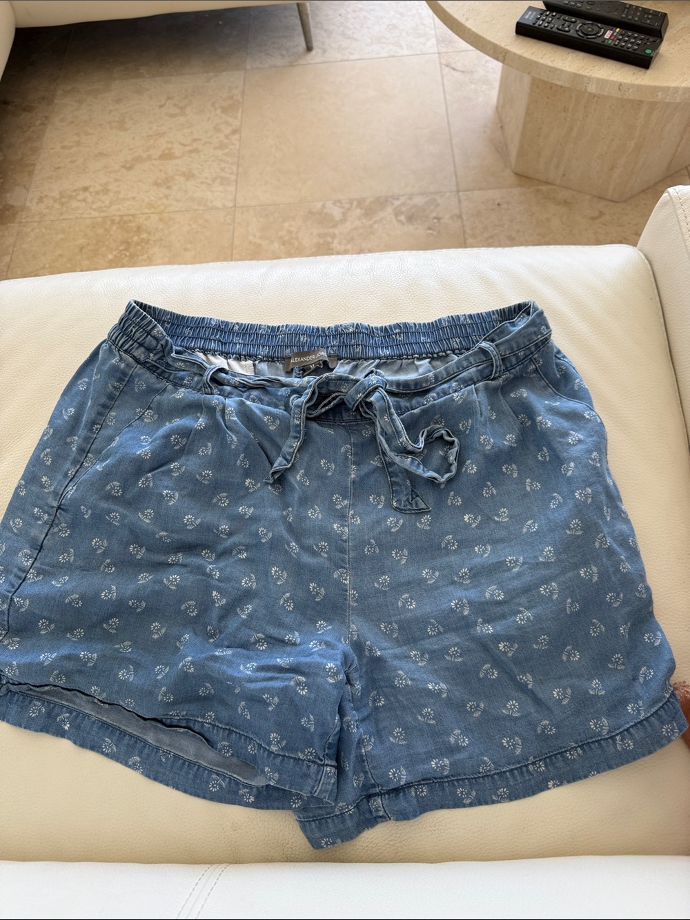 Alexander Jordan Women’s Blue Printed Drawstring Shorts